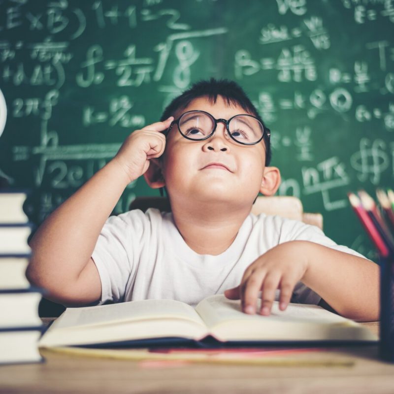 thoughtful little boy with book classroom 1150 3831 800x800